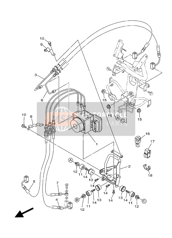 Yamaha MW125A 2015 ELEKTRISCH 3 für ein 2015 Yamaha MW125A